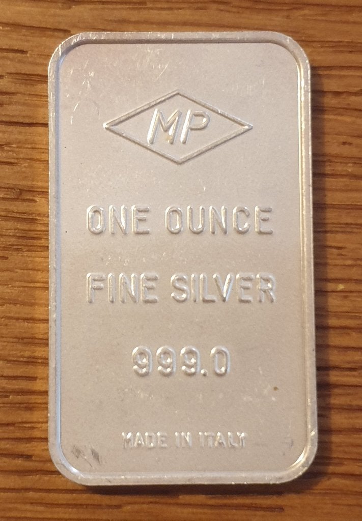 1 oz zeer zeldzame ital. MP zilverbaar, Verzenden, Zilver