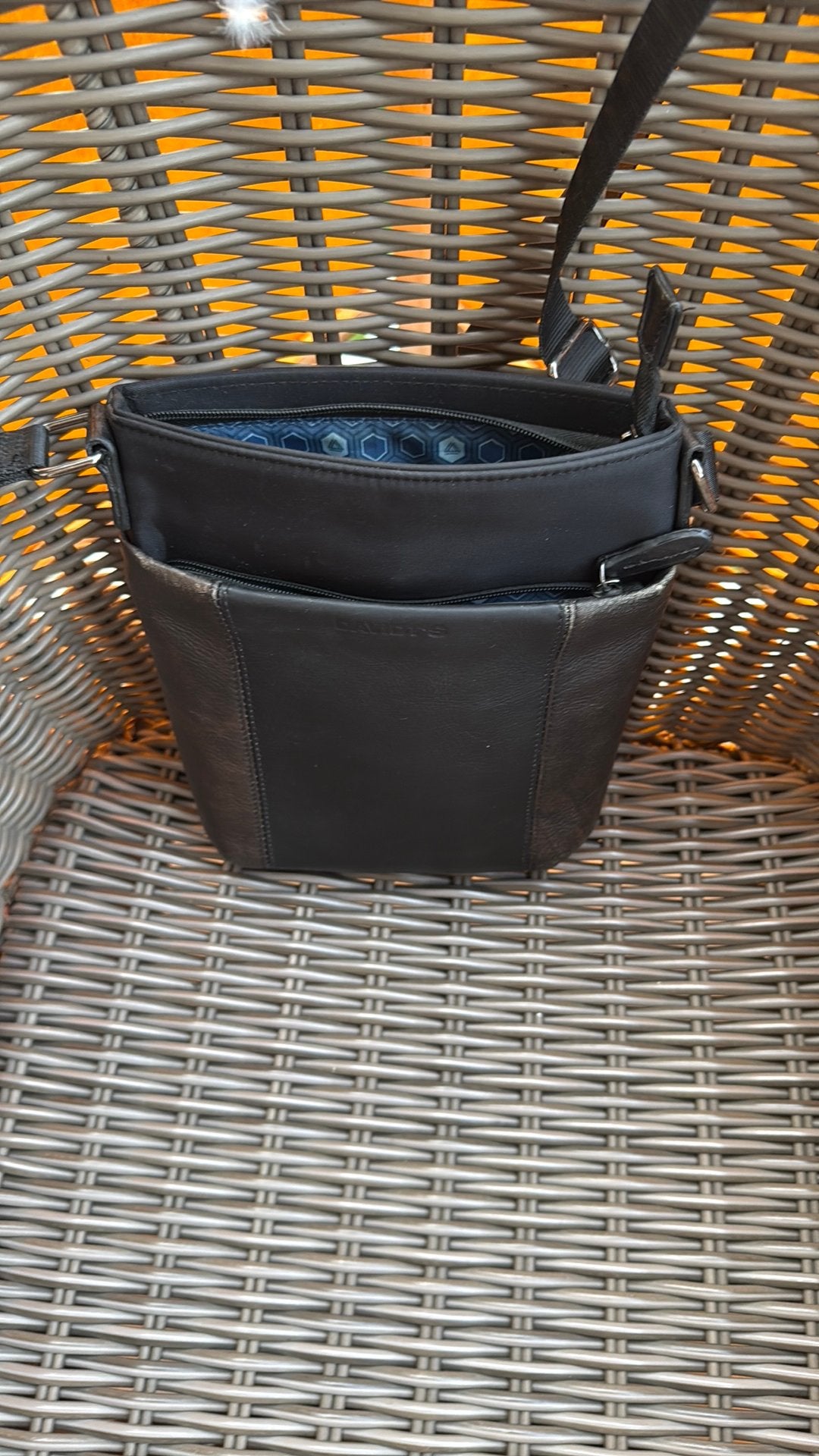 Sac noir, Enlèvement, Comme neuf, Bleu, Cuir