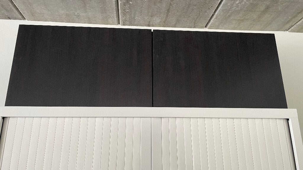 IKEA  wandkast zwart  houtlook 120 b x 38 h x 40 diep, 25 à 50 cm, Moder, Moins de 100 cm, Comme neuf