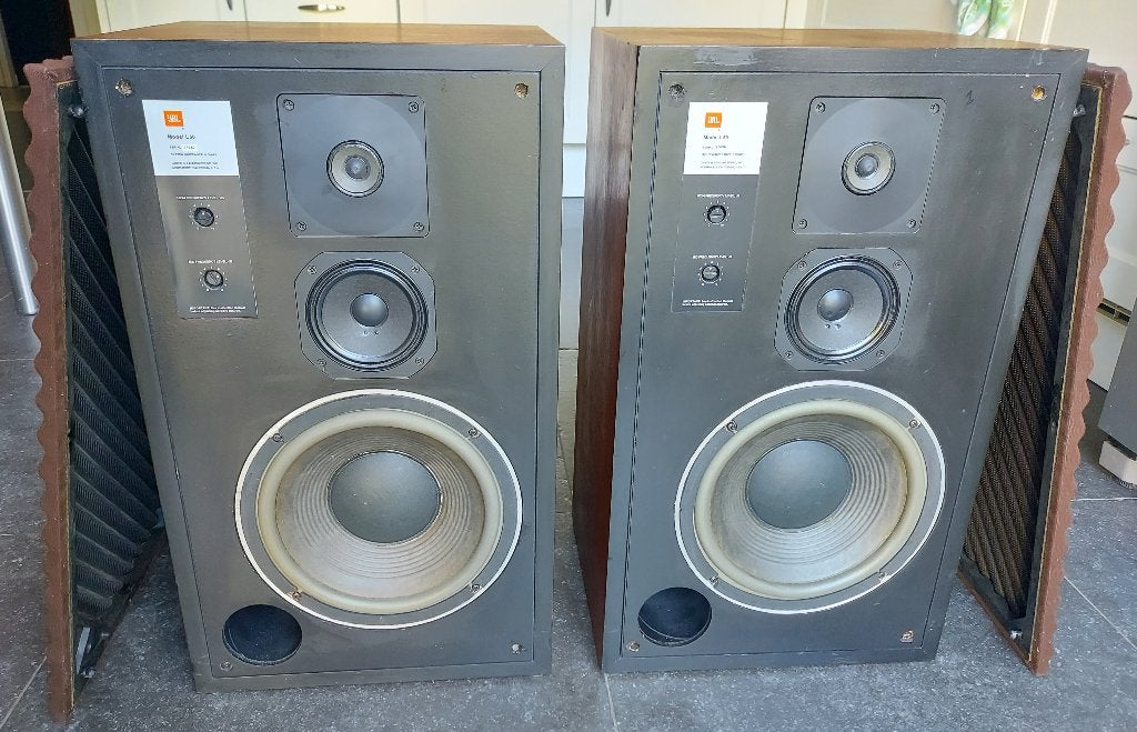 Paire de JBL L50 -V1- Restaurée, JBL, 60 à 120 watts, Enlèvement, Utilisé