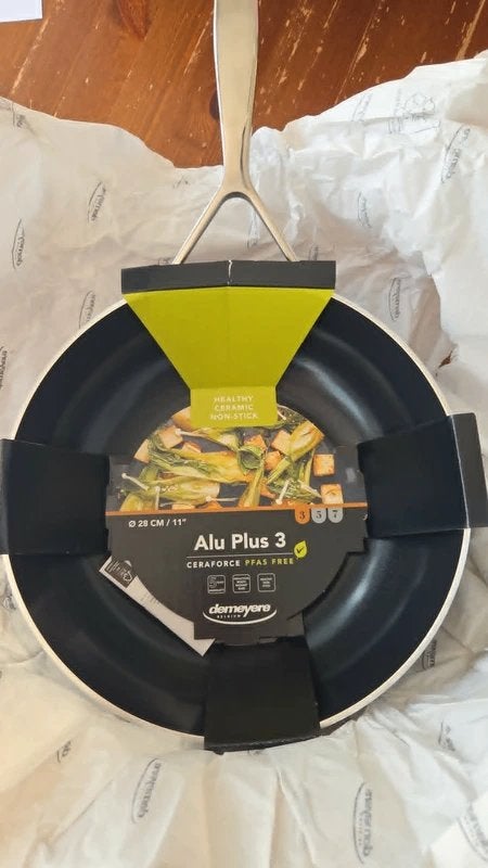 Alu Plus 3 Ceraforce Wok van Demeyere (28 cm), Neuf, Demeyere, Compatible lave-vaisselle, Aluminium