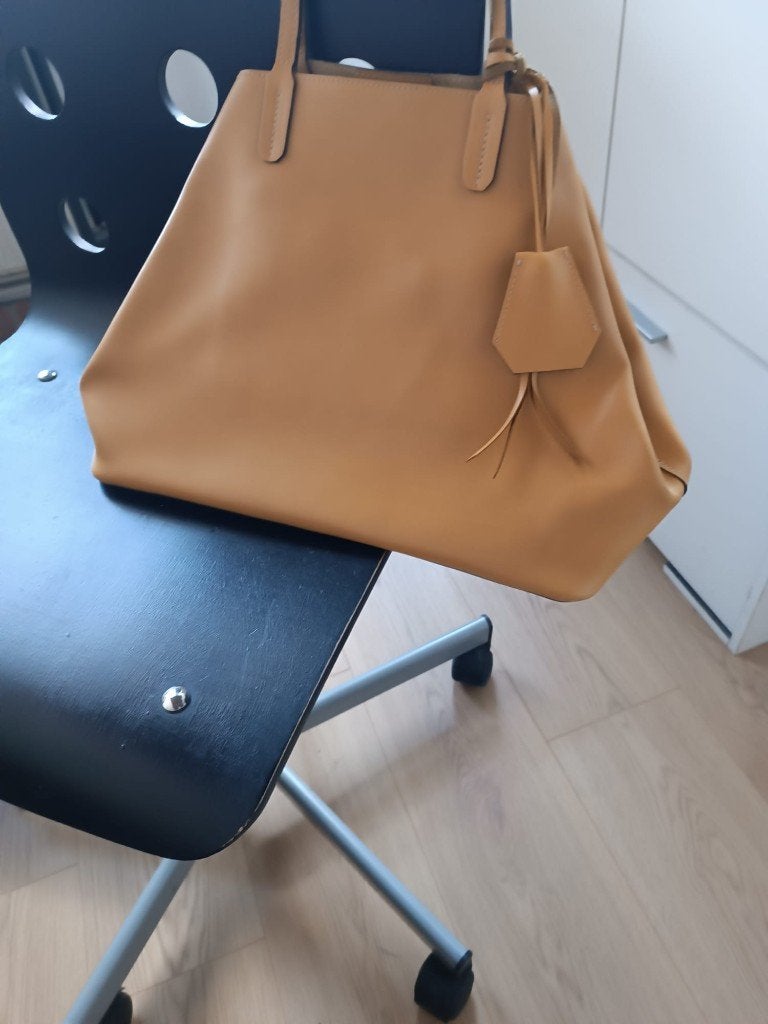 A vendre sac cuir, Enlèvement, Comme neuf, Jaune, Sac à main