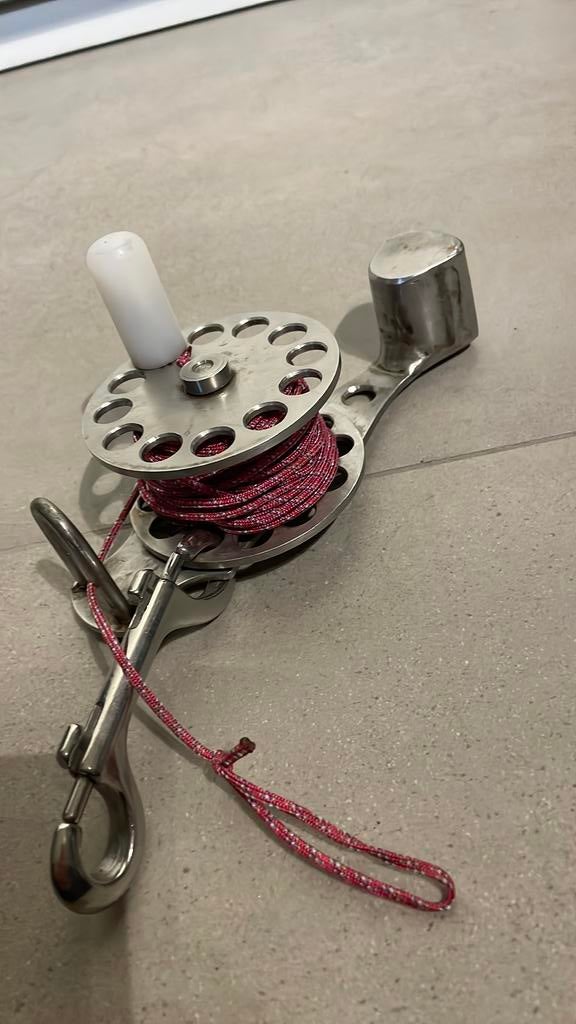 Reel inox, Watersport en Boten, Duiken, Ophalen of Verzenden, Gebruikt