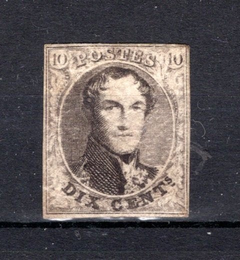 6 MH 1851 - Z.M. Koning Leopold I (dun papier) COB 2050 €, Envoi, Non oblitéré, Trace d'autocollant