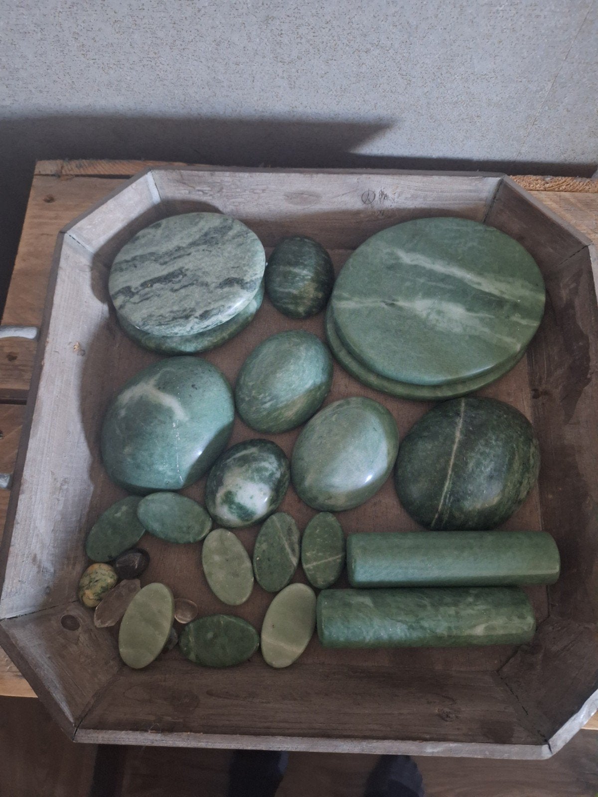 20 delig jadestone set en oplaad en ontlaad set, Sport en Fitness, Ophalen