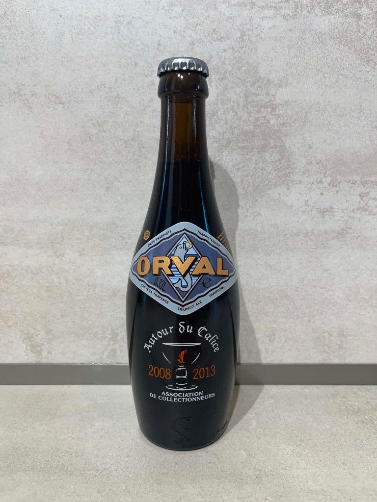 Bouteille Orval sérigraphiée - Autour du Calice, Collections, Enlèvement ou Envoi, Neuf, Bouteille(s), Autres marques