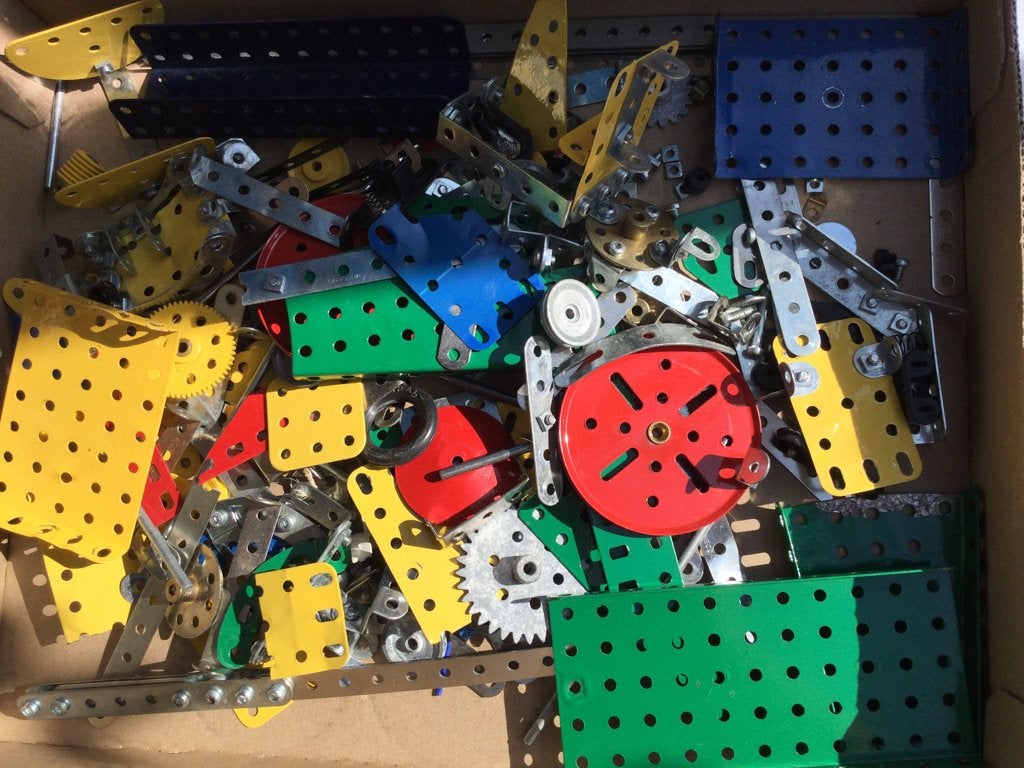 Meccano metalen losse stukken 3500 gram, Enlèvement, Utilisé