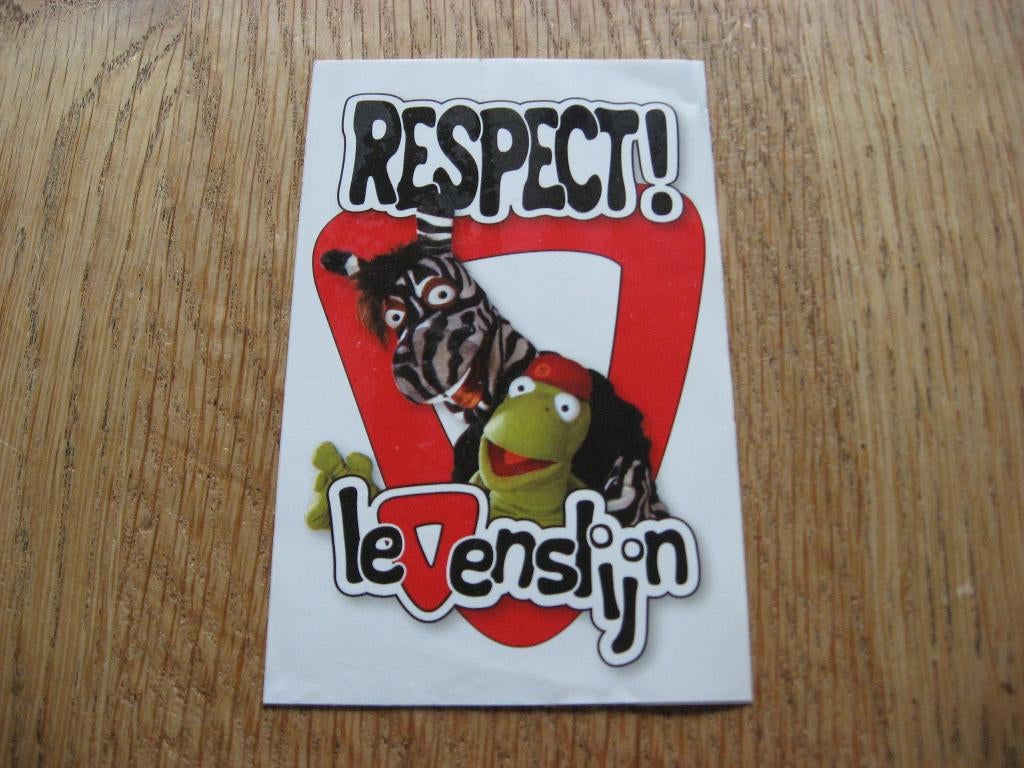 Sticker Respect ! Levenslijn 2009 7 x 10,5 cm, Ophalen of Verzenden, Nieuw, Bedrijf of Vereniging