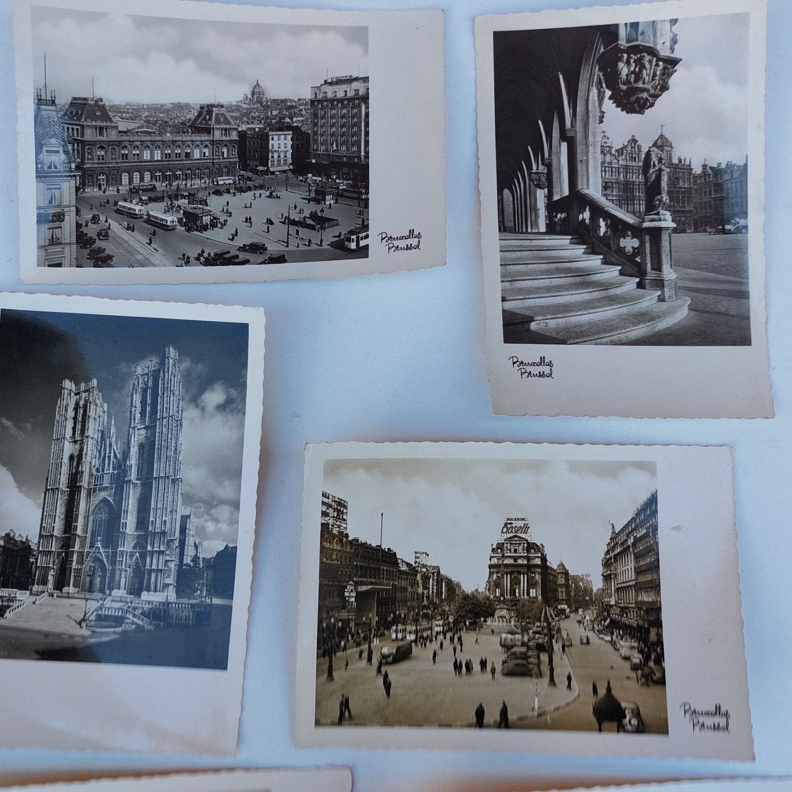 7 mooie oude postkaarten v. Brussel (echte foto's), Enlèvement ou Envoi
