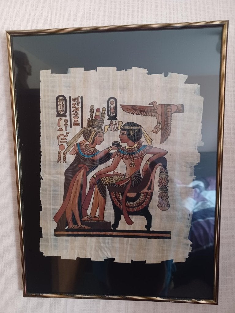 Boeken over Egypte en papyrus met de hand ingekleurd, Boeken, Ophalen, Zo goed als nieuw, Schilder- en Tekenkunst