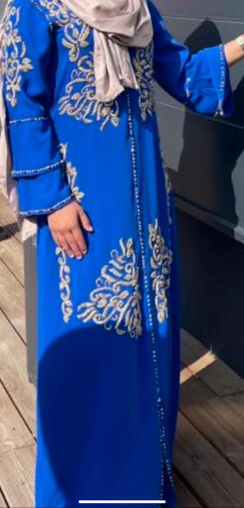 Djallaba, Kleding | Dames, Gelegenheidskleding, Maat 38/40 (M), Overige typen, Blauw, Ophalen of Verzenden
