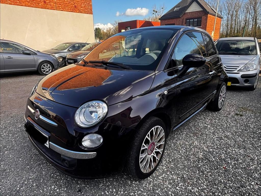 Fiat 500 1.2 benzine/euro5/panoramic/airco/word gekeurd, Auto's, Fiat, Voorwielaandrijving, Euro 5, Stof, Bruin