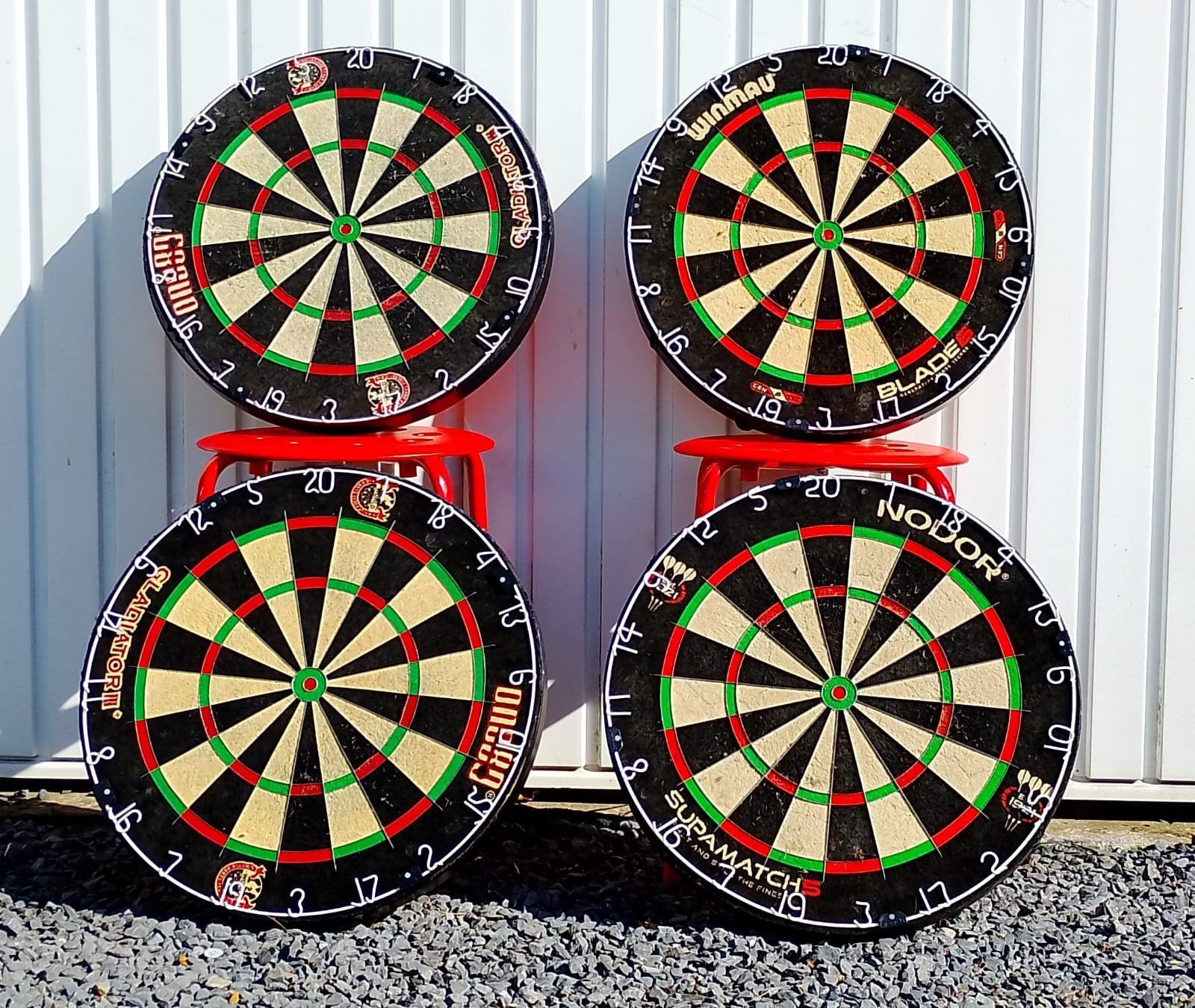 4 professionele dartborden – Gladiator III / Winmau / Nodor, Sport en Fitness, Ophalen