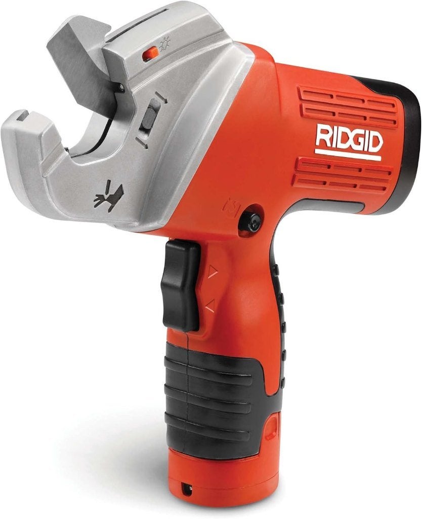 Ridgid TC-40 volautomatische kunststof buizensnijder op accu, Ophalen of Verzenden, Gebruikt, Snijgereedschap, Ridgid
