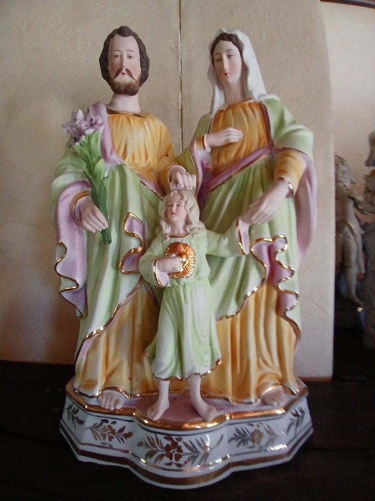 prachtige antieken heilige familie van biscuit 35cm, Antiek en Kunst, Ophalen of Verzenden