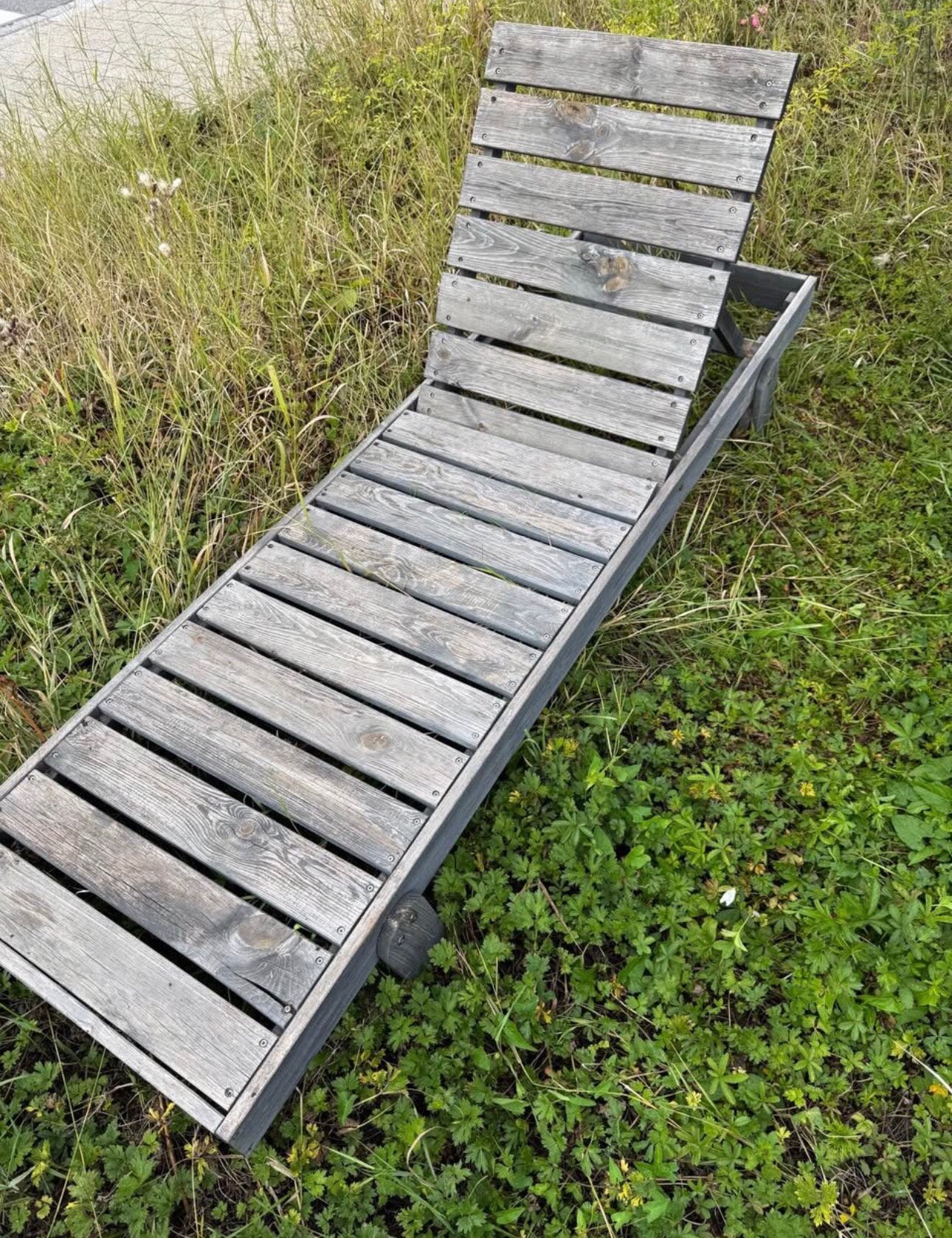 2 chaises longues en bois bon etat xxl, Enlèvement, Utilisé, Bois