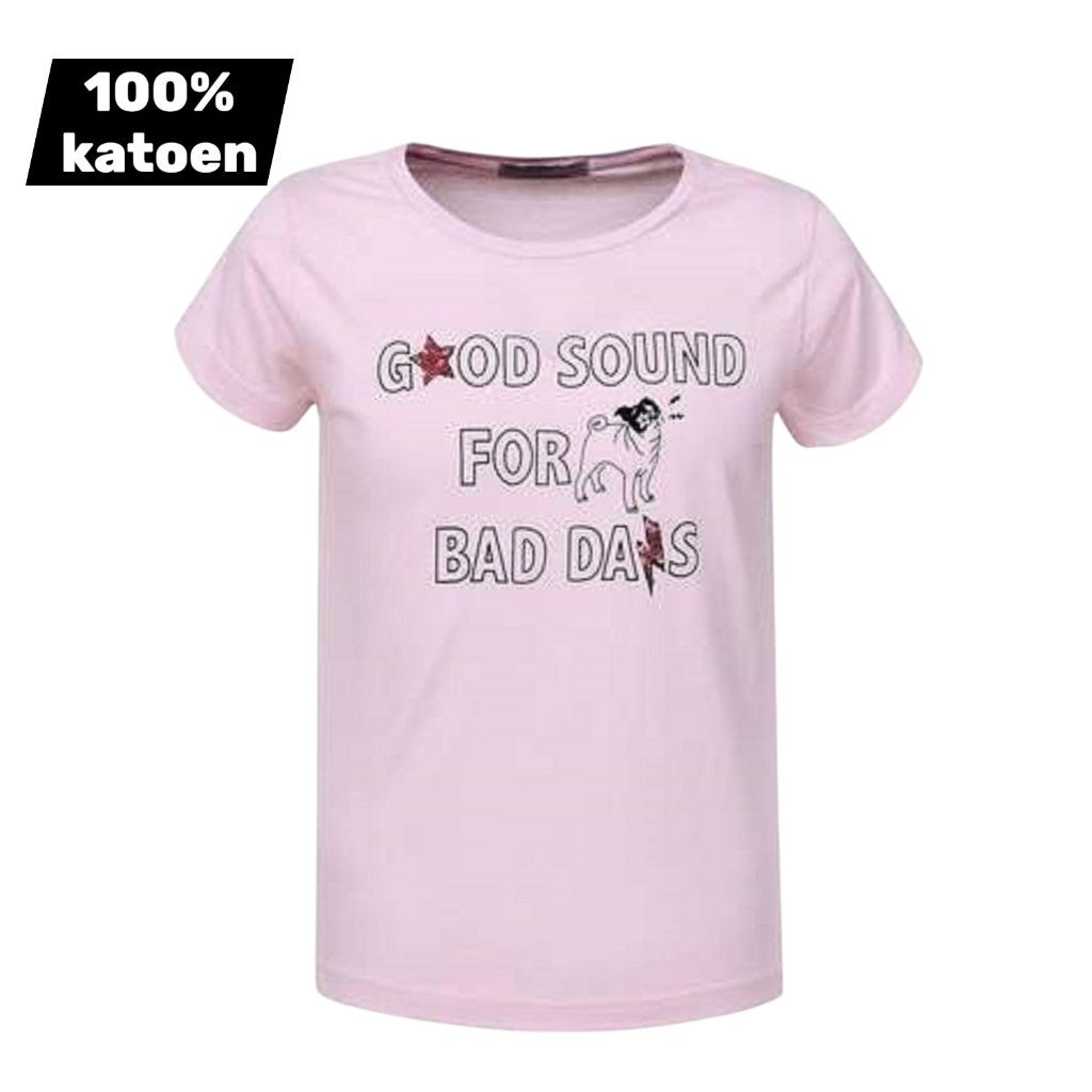 T-shirt 100% katoen good sound roze 152, Kinderen en Baby's, Ophalen of Verzenden, Nieuw, Meisje, Shirt of Longsleeve
