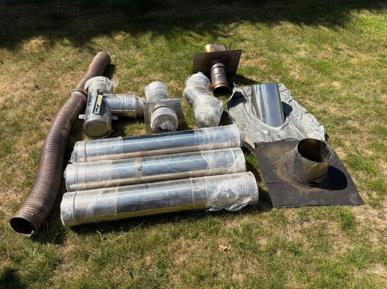 Dubbelwandige inox buizen + hulpstukken, Ophalen