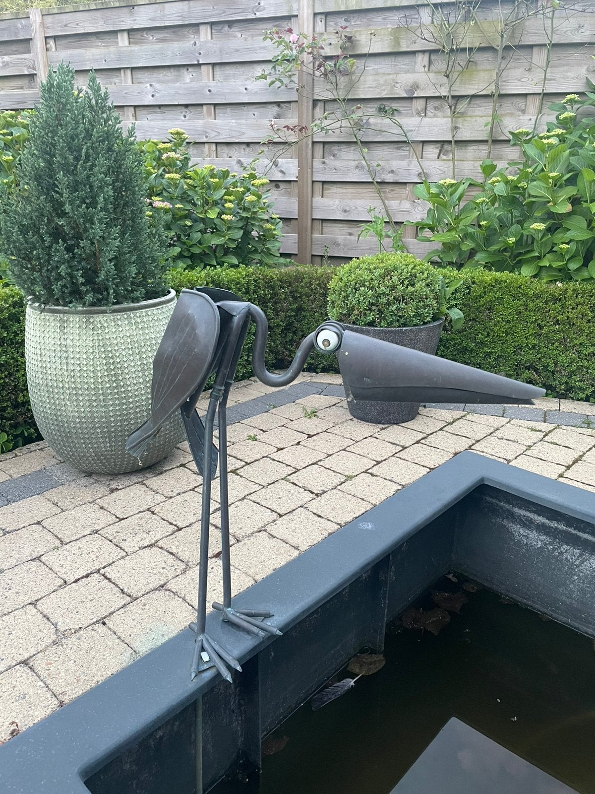 Kunstwerk ‘Chattering birds’, Tuin en Terras, Vijver-toebehoren, Zo goed als nieuw, Ophalen