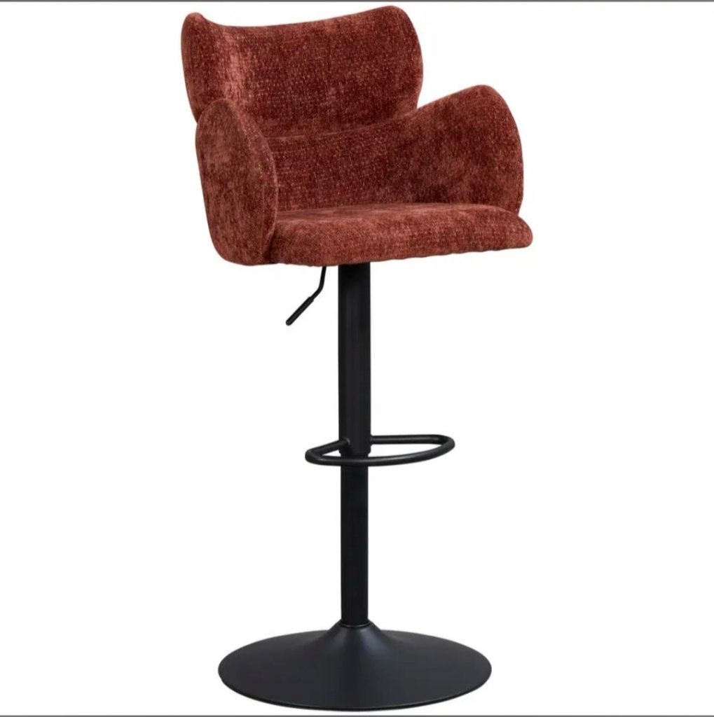 Leen Bakker barkruk Coco wijnrood/bordeauxrood, 1 tabouret, Enlèvement, Neuf, Avec repose-pieds