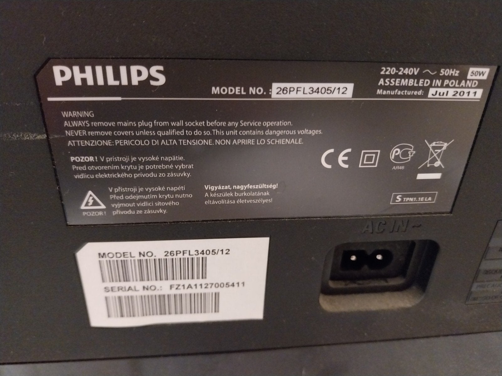écran TV 26 pouces Philips, TV, Hi-fi & Vidéo, Enlèvement ou Envoi