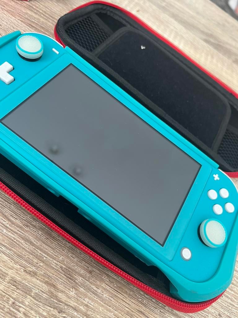 Nintendo switch, Enlèvement, Turquoise, Comme neuf, Avec housse de protection ou sac