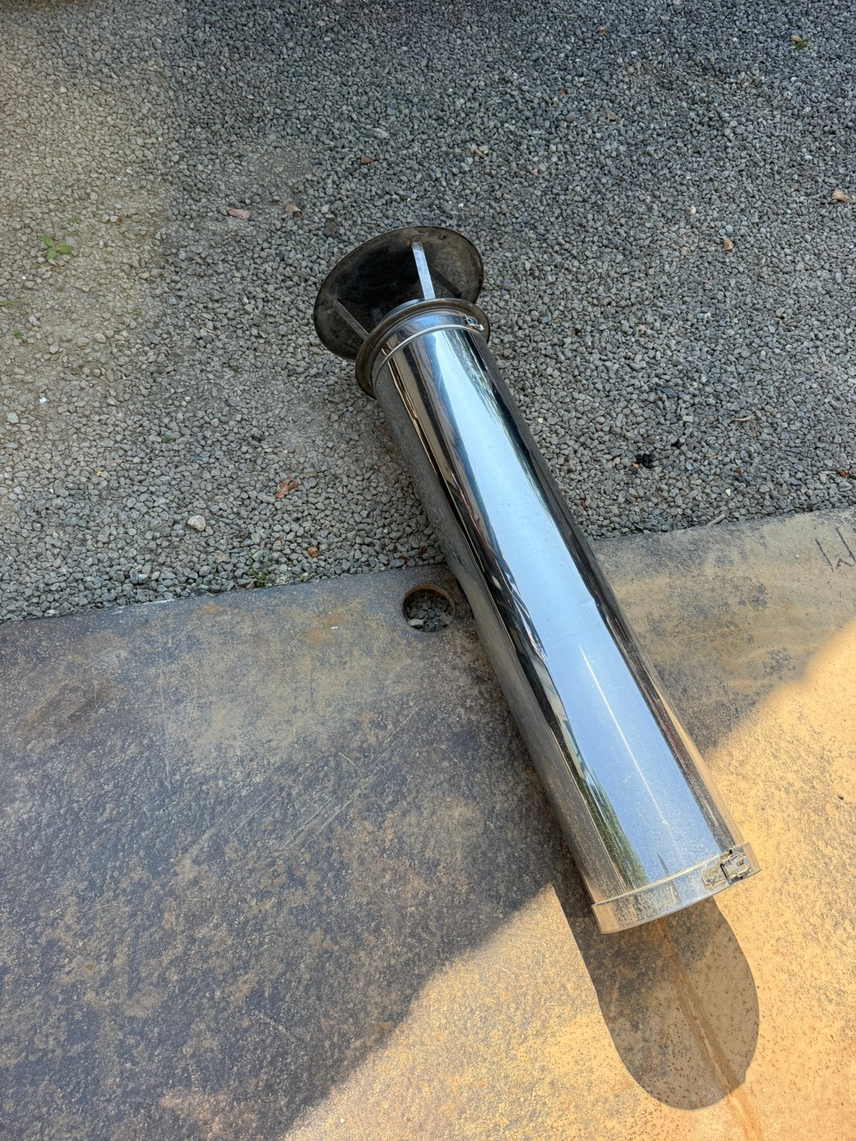 dubbelwandige inox schouwbuizen Ø 200 mm, Ophalen