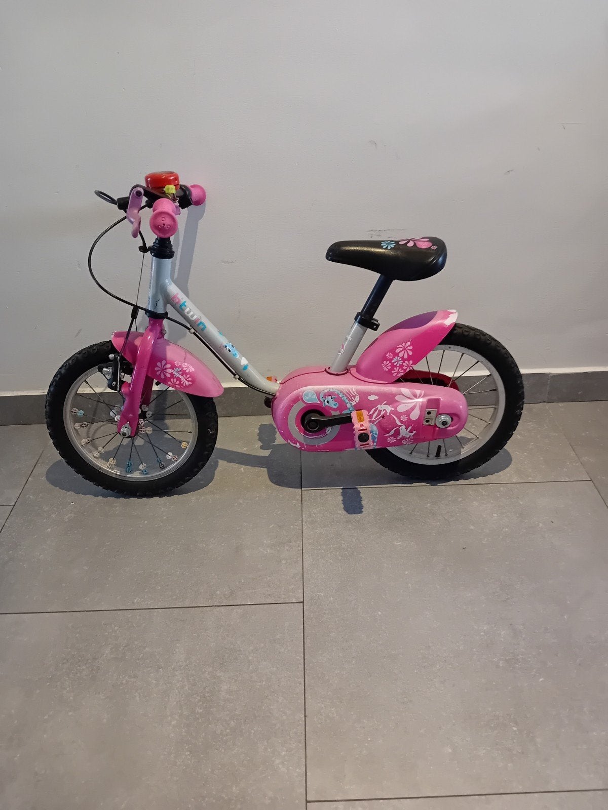B'twin 14 inch meisjesfiets roze (2-5 jaar), Fietsen en Brommers, Ophalen