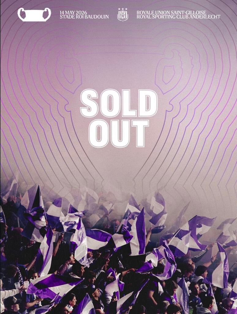 2/3 tickets gezocht voor bekerfinale Anderlecht-Union.
