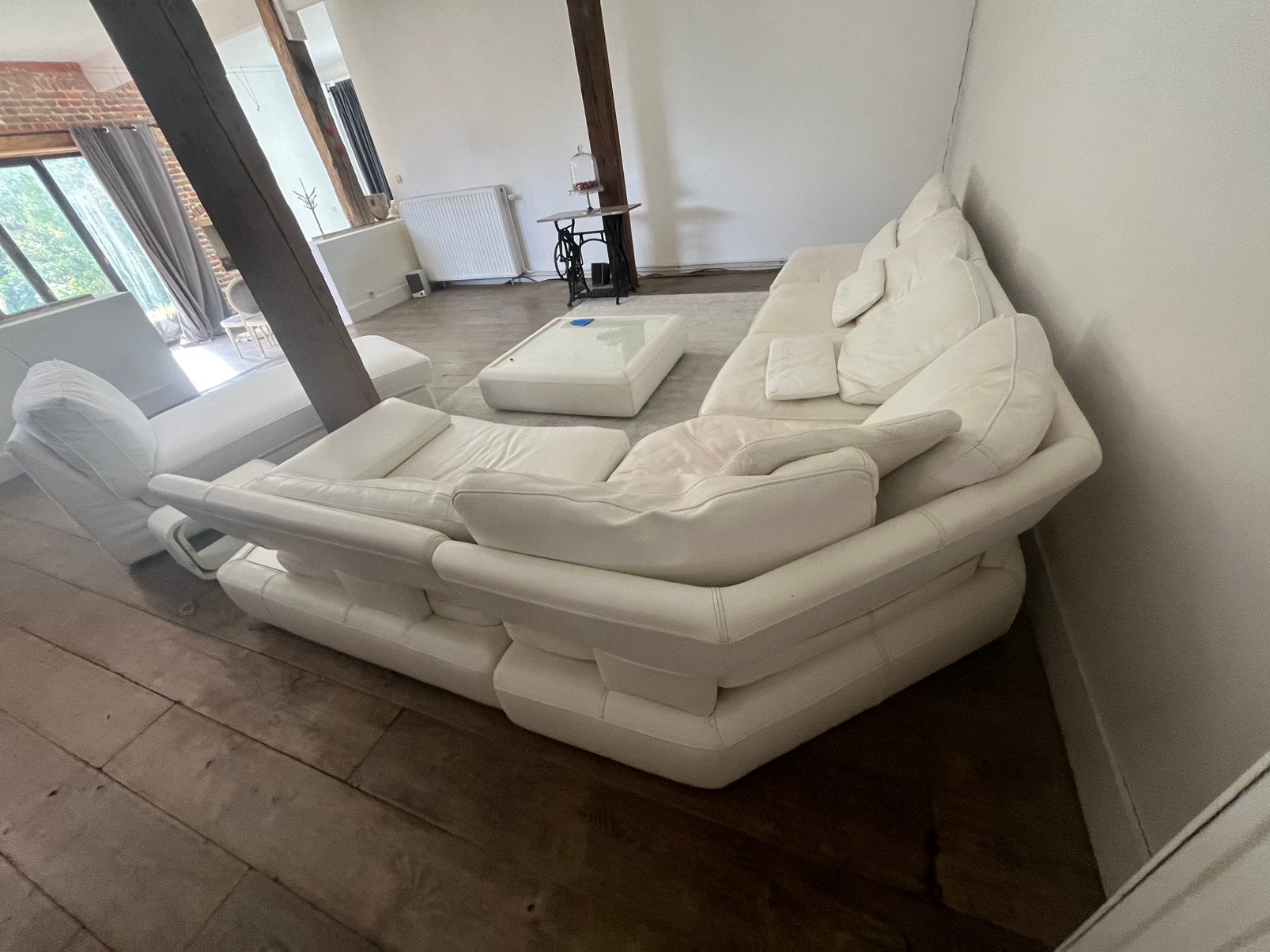 Canape chateau d aex 4mx2m50, Huis en Inrichting, Ophalen, Gebruikt, Leer