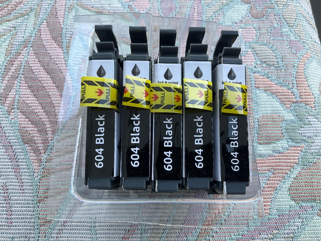 Inkt cartridge 604 voor Epson printer, 5 x zwart, Enlèvement, Neuf, Cartridge