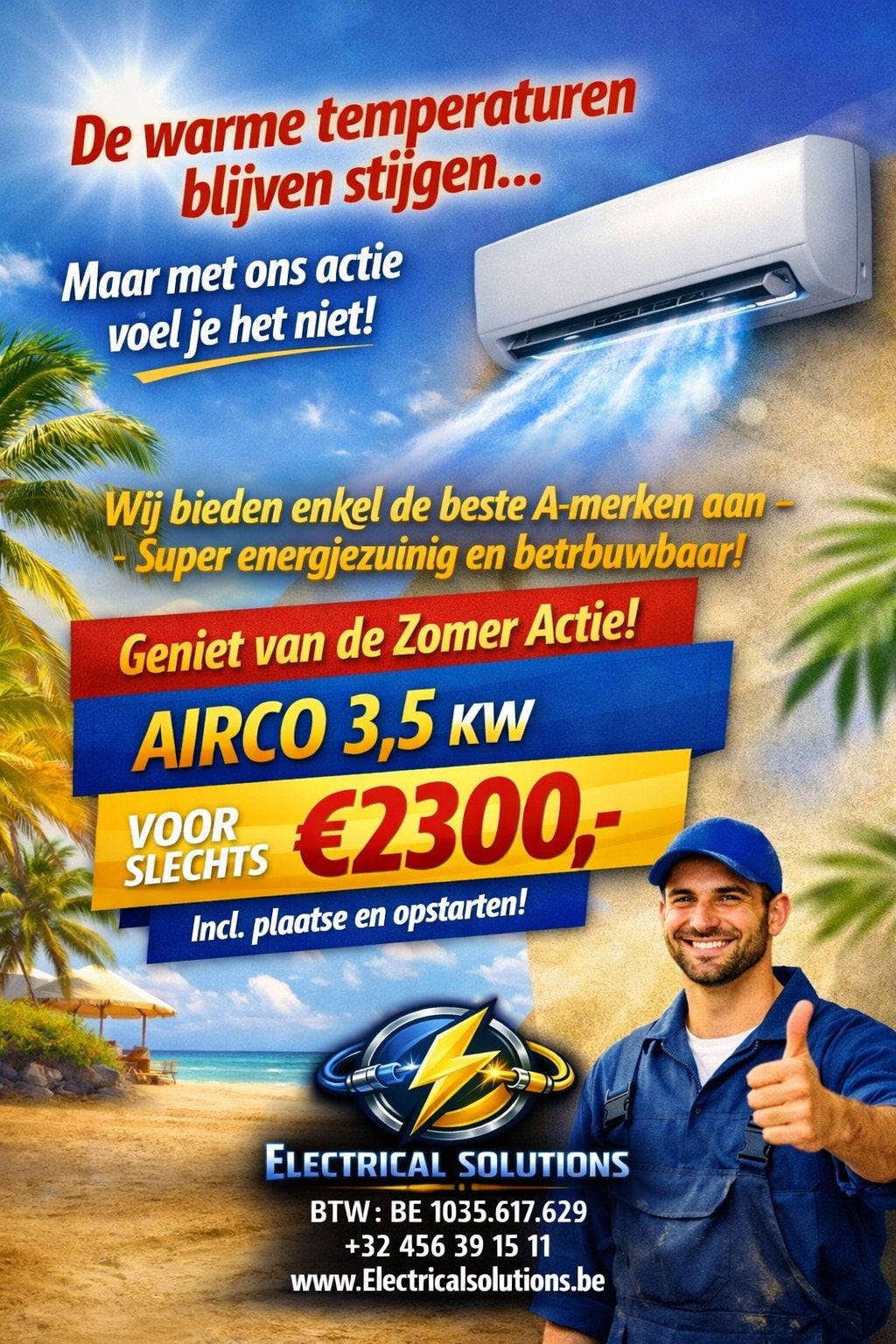 Airco plaatsen actie, Electroménager, Climatiseurs, Enlèvement ou Envoi