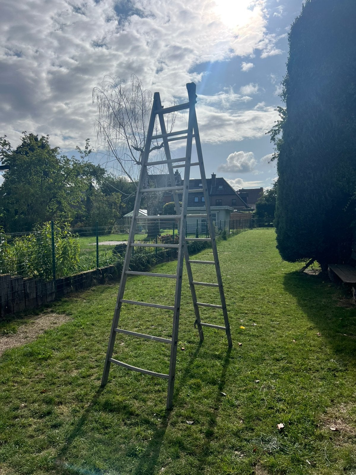 Aluminium dubbele ladder, Ophalen, Gebruikt, Ladder