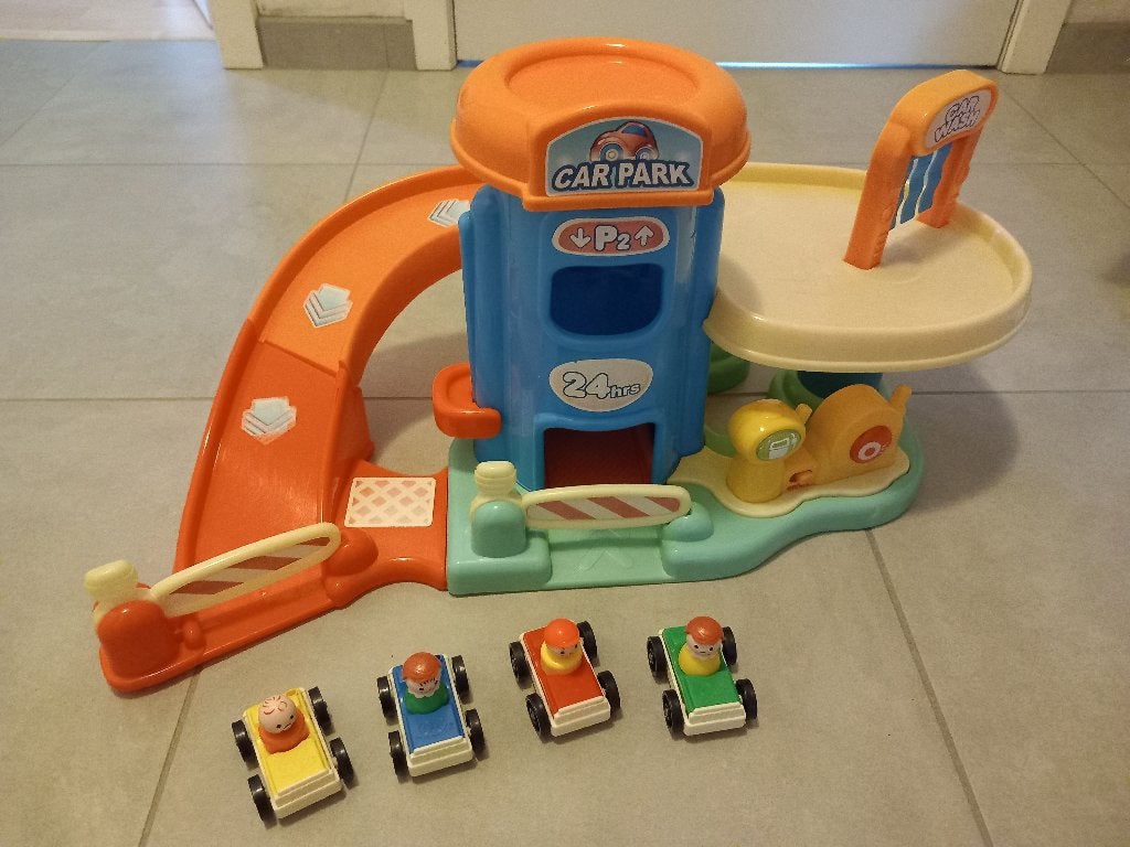 Parkeergarage met Fisher-Price autootjes, Ophalen, Gebruikt, Auto of Voertuig, Met licht