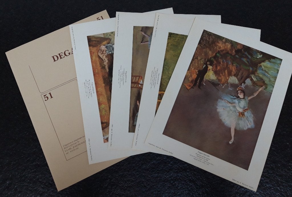 Degas - reproducties (4 stuks), Envoi, Comme neuf, Peinture et dessin