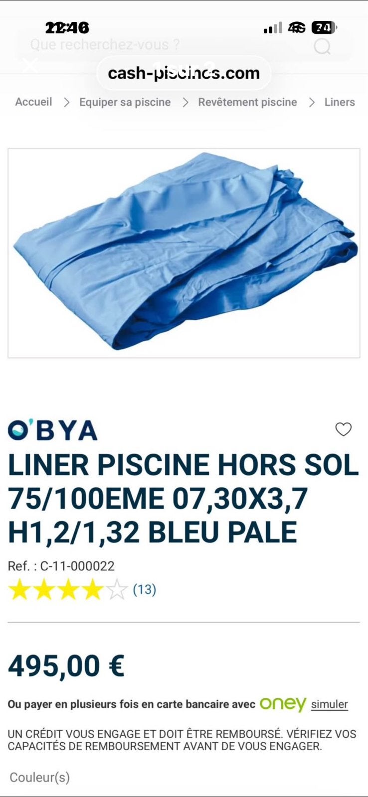 Liner neuf, Jardin & Terrasse, Enlèvement ou Envoi, Neuf
