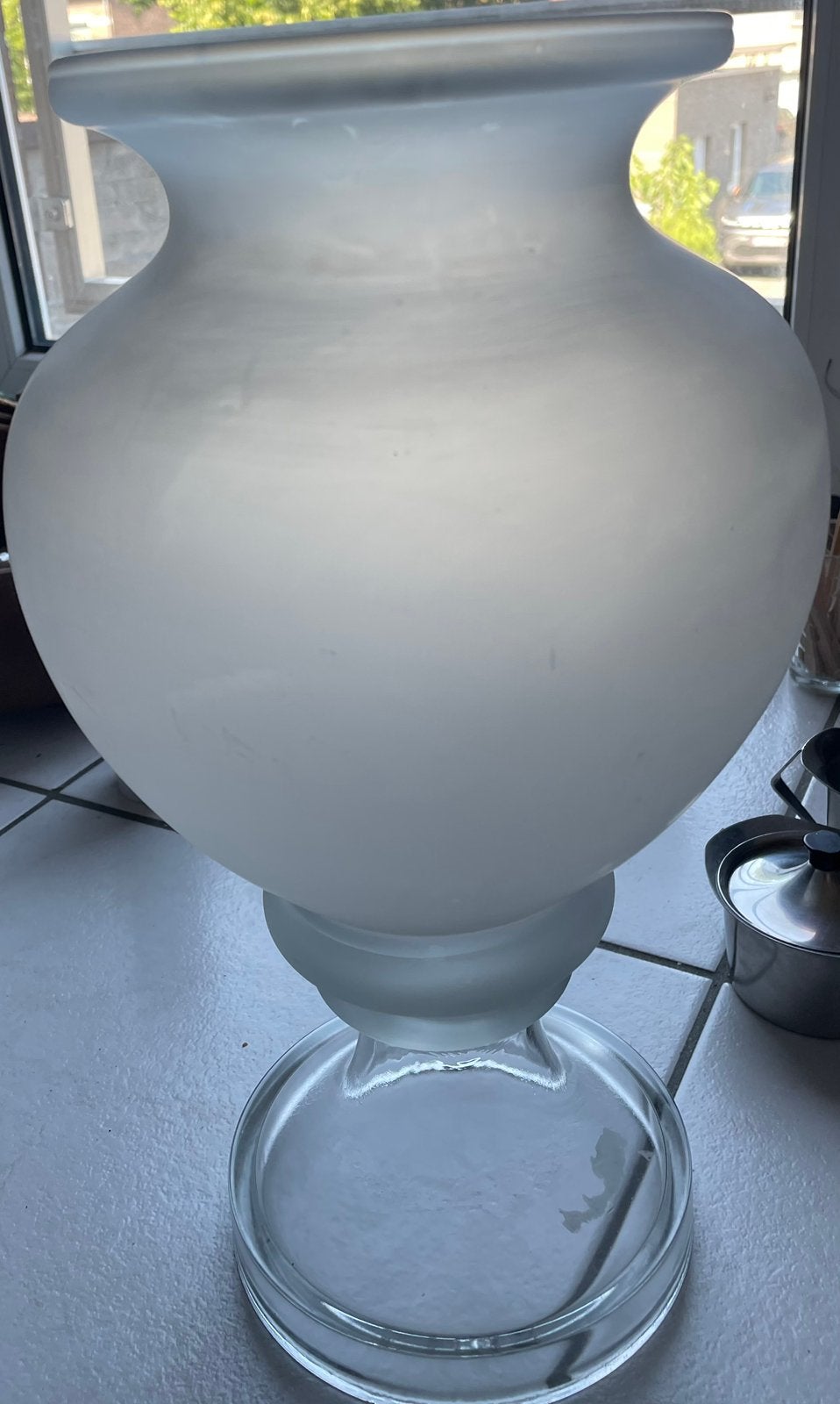 Vase en opaline française comme lampe de table, Enlèvement ou Envoi, Comme neuf, Verre
