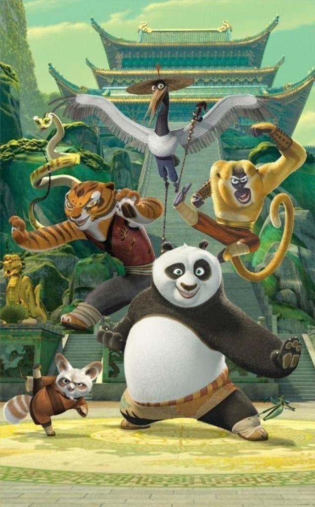Kung Fu Panda Poster Behang - Walltastic - VAN 49 VOOR 27,50, Enlèvement ou Envoi, Neuf, Décoration murale