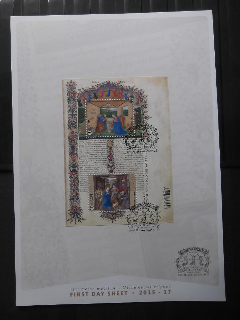 BL232 FDS Middeleeuws erfgoed - Patrimoine médiéval, Ophalen of Verzenden, Gestempeld, 1e dag stempel