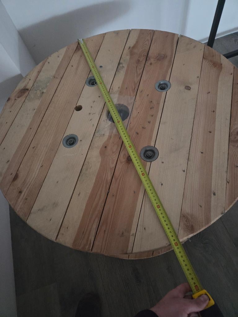 Bobijn diameter 96 cm hoogte 56 cm, Ophalen, Zo goed als nieuw, Rond, Hout