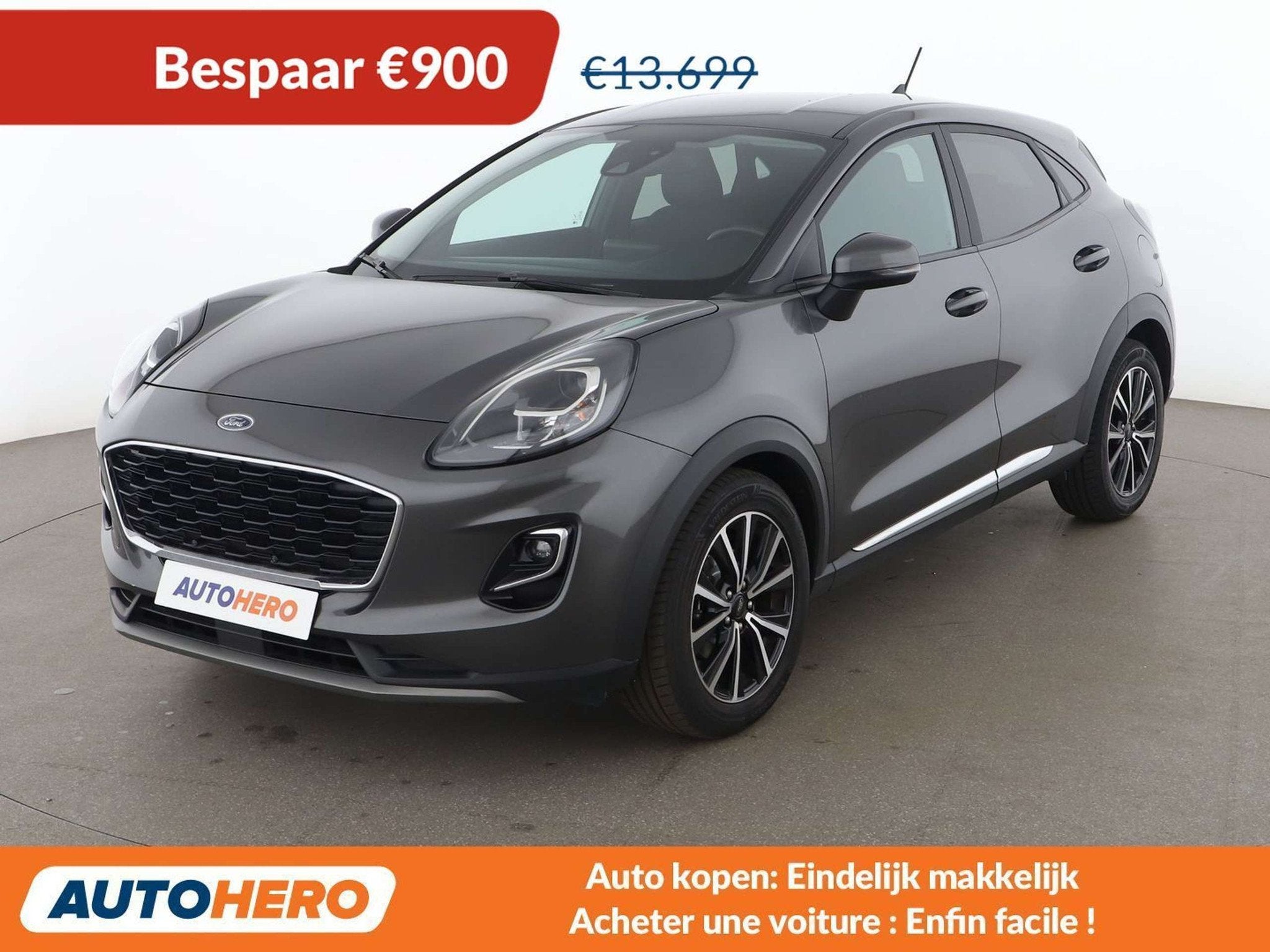 Ford Puma 1.0 EcoBoost Mild-Hybrid Titanium Design, Autos, Argent ou Gris, Achat, Euro 6, Noir
