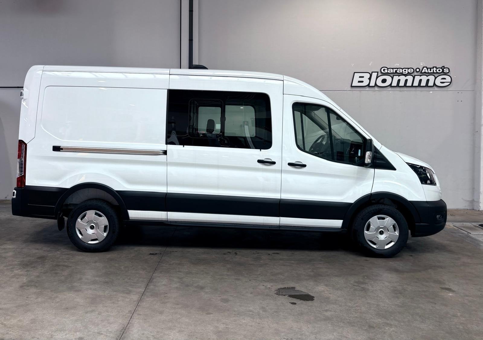 Ford Transit 350 2.0 TDCI L3H2 DC Trend RWD (bj 2026), Auto's, Achterwielaandrijving, 165 pk, 4 cilinders, Wit