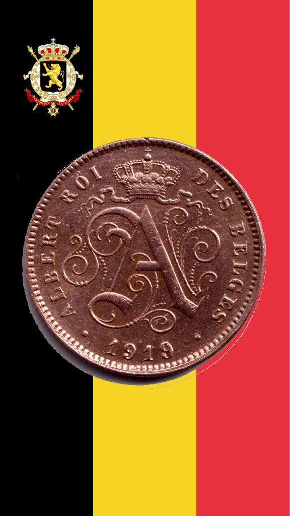 VARIANT: 2 cent 1919 FR (2de 9 over 4) - Albert I, Postzegels en Munten, Munten | België, Verzenden, Losse munt