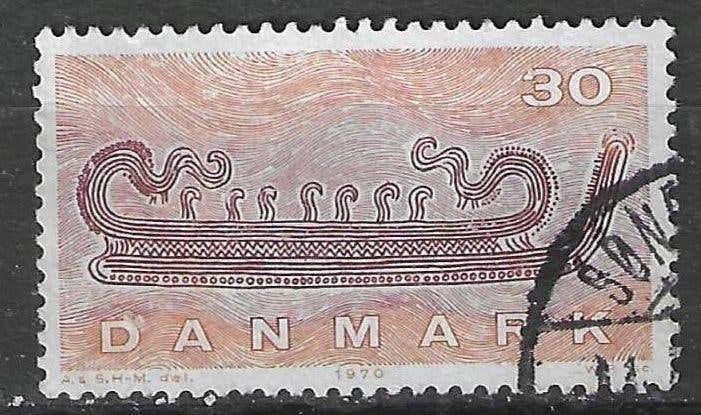 Danemark 1970 - Yvert 508 - Navire maritime danoise (ST), Timbres & Monnaies, Envoi, Danemark, Affranchi