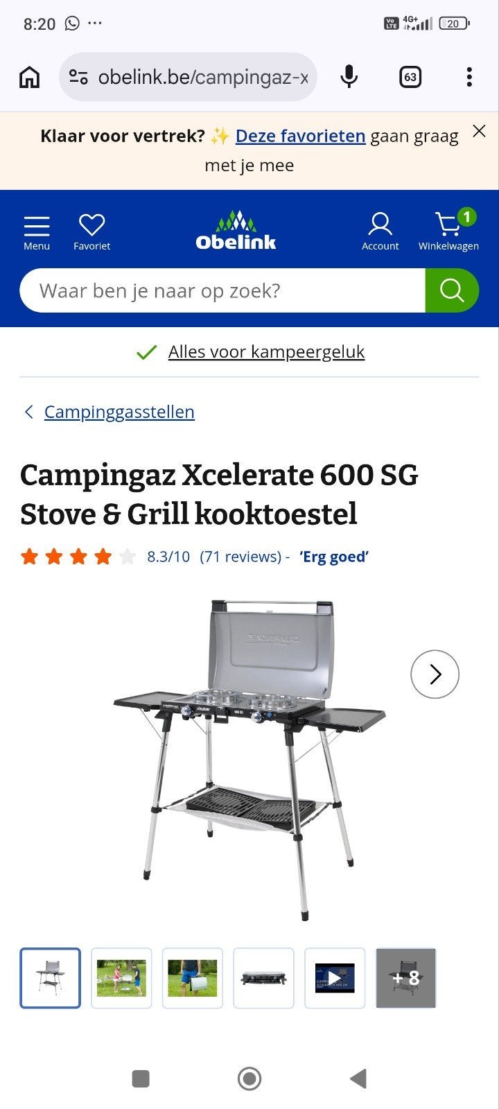 Campingaz Xcelerate 600 SG Stove & Grill kooktoestel, Ophalen, Zo goed als nieuw