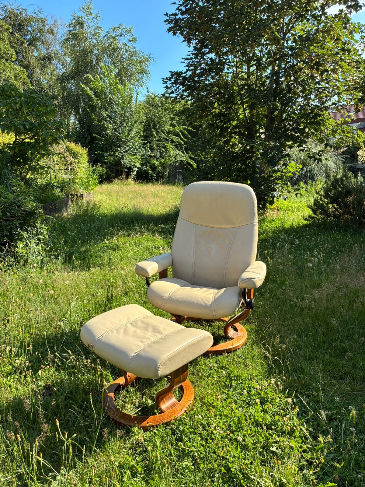 Stressless ‘Consul’ Lederen stoel, Antiek en Kunst, Ophalen