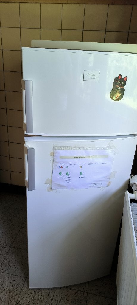 Réfrigérateur AEG, Electroménager, Avec compartiment congélateur, Utilisé, 45 à 60 cm, Enlèvement