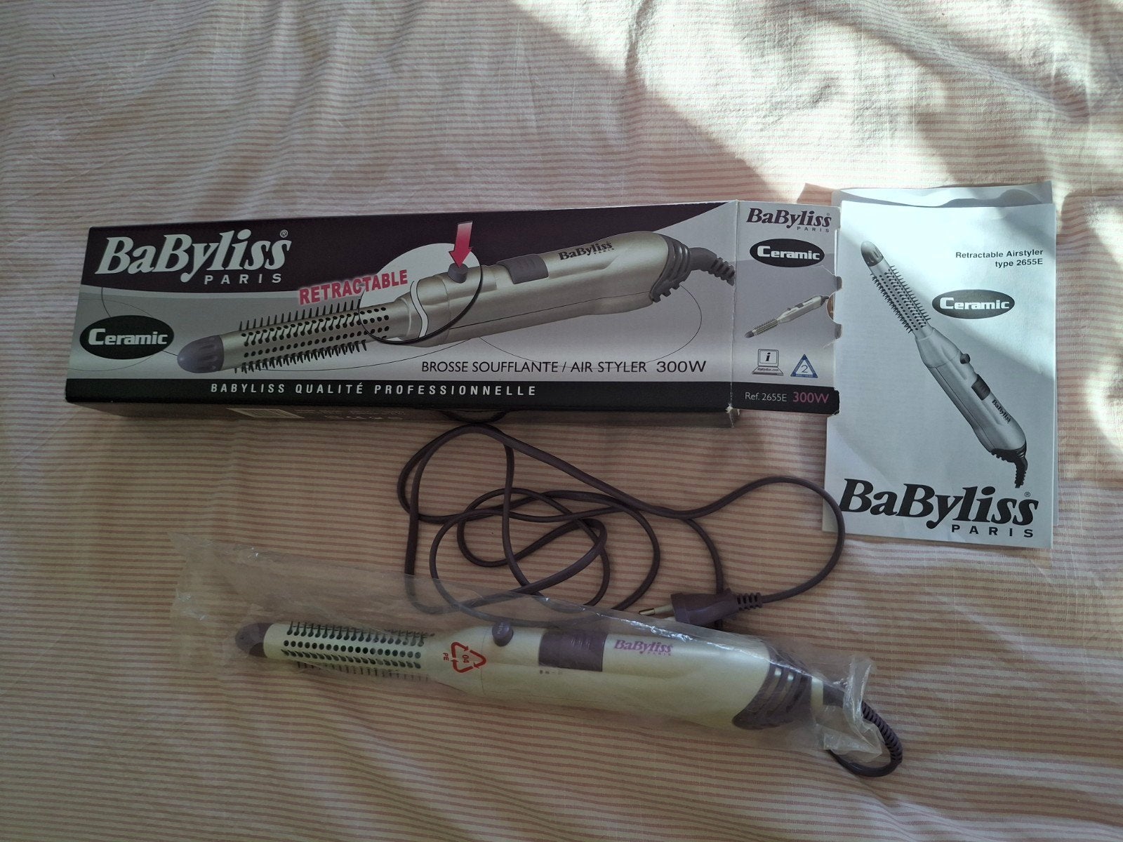Brosse à air chaud en céramique BaByliss, Enlèvement ou Envoi, Comme neuf, Soin des cheveux