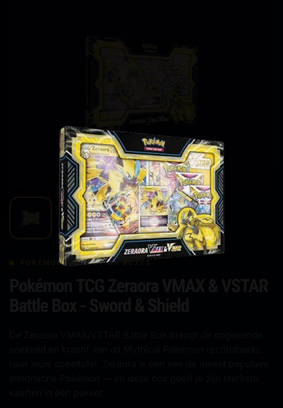 6,5Pokémon TCG Zeraora VMAX et VSTAR - Épée et bouclier, Envoi, Neuf