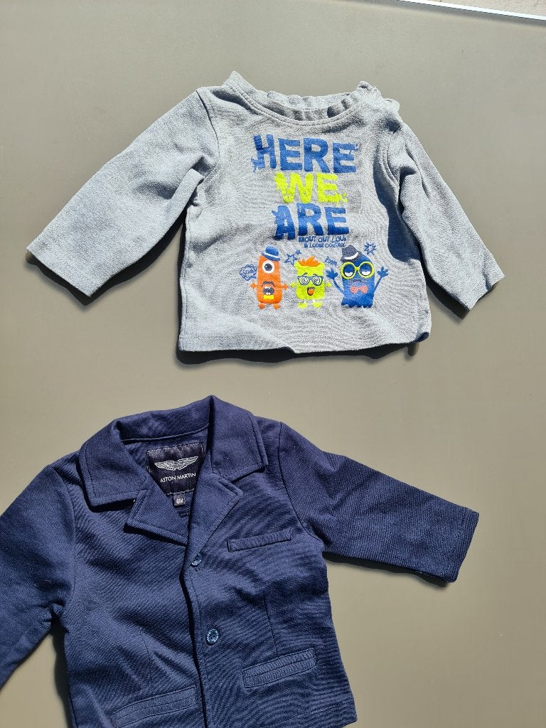 grijze pull, trui Blue Seven 3-6m/62cm, Kinderen en Baby's, Babykleding | Maat 62, Ophalen, Zo goed als nieuw